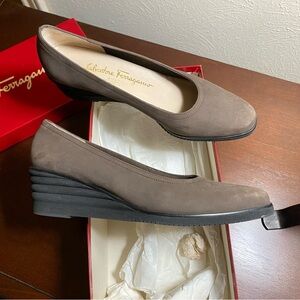 Women’s brown wedge by Salvatore Ferragamo